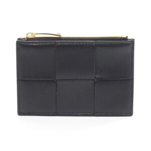 Bottega Veneta Cassette coin case Wallet Leather Black